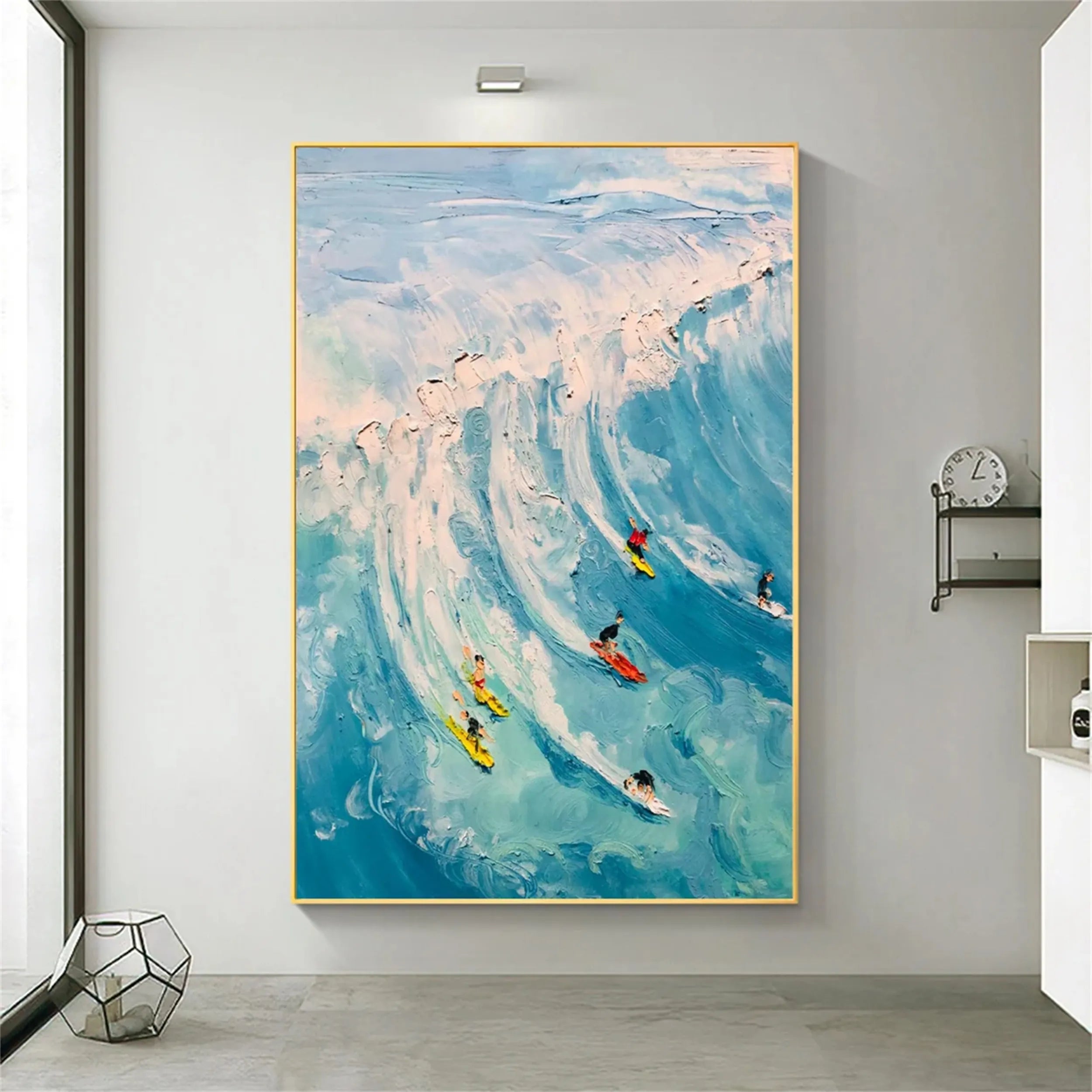 Seascape and Snowy Peak Painting #SP024