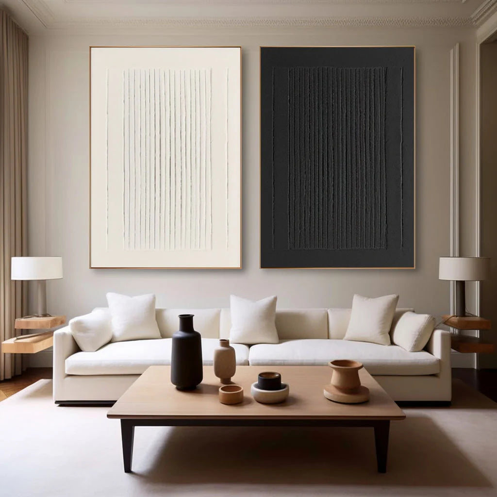 Minimalist Textured Painting Canvas Set of 2 #MM100