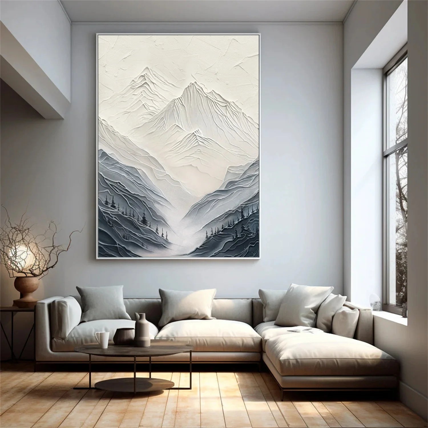 Minimalistic Mountain Textured Art #MM222