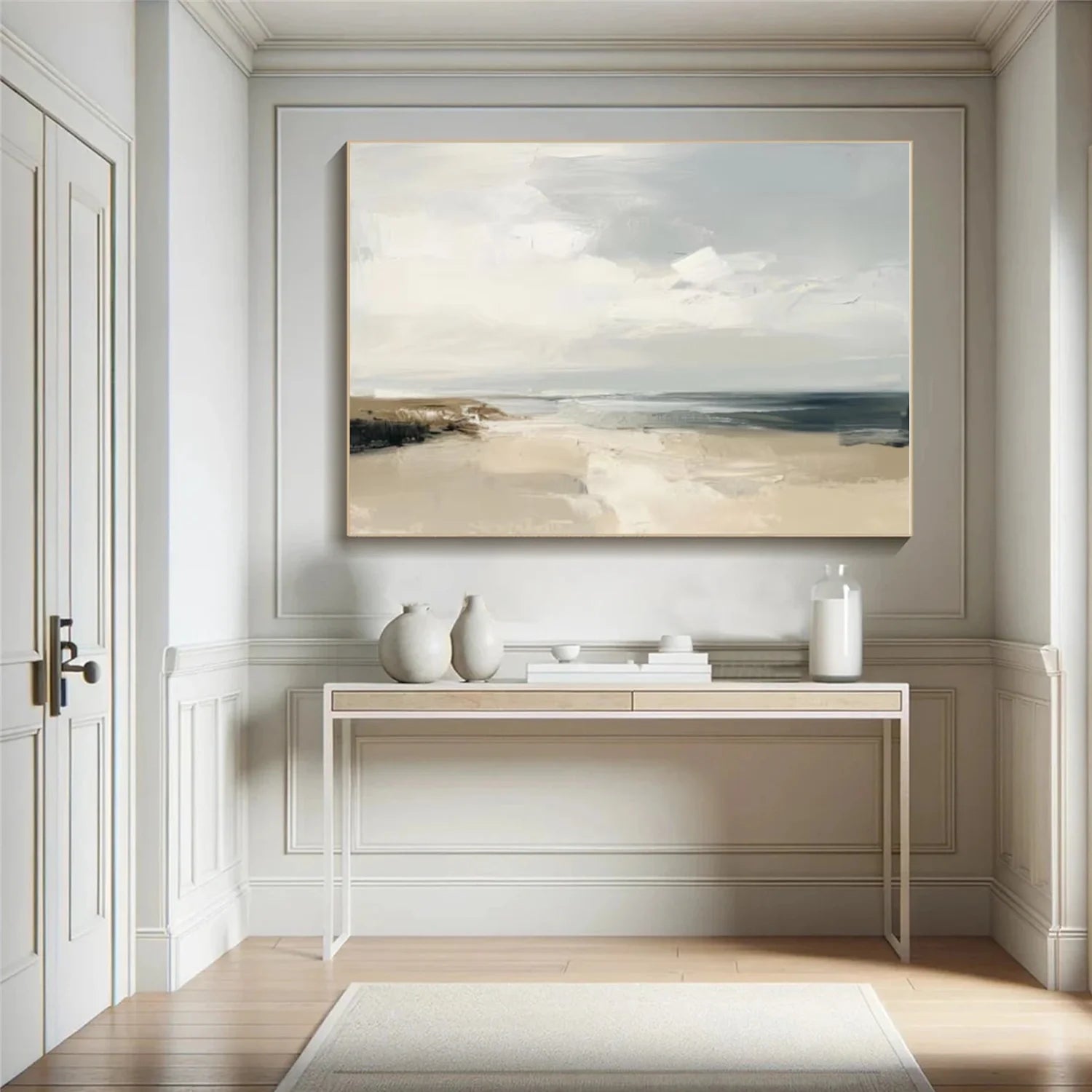 Ocean And Sky Abstract Canvas Art #OS 305