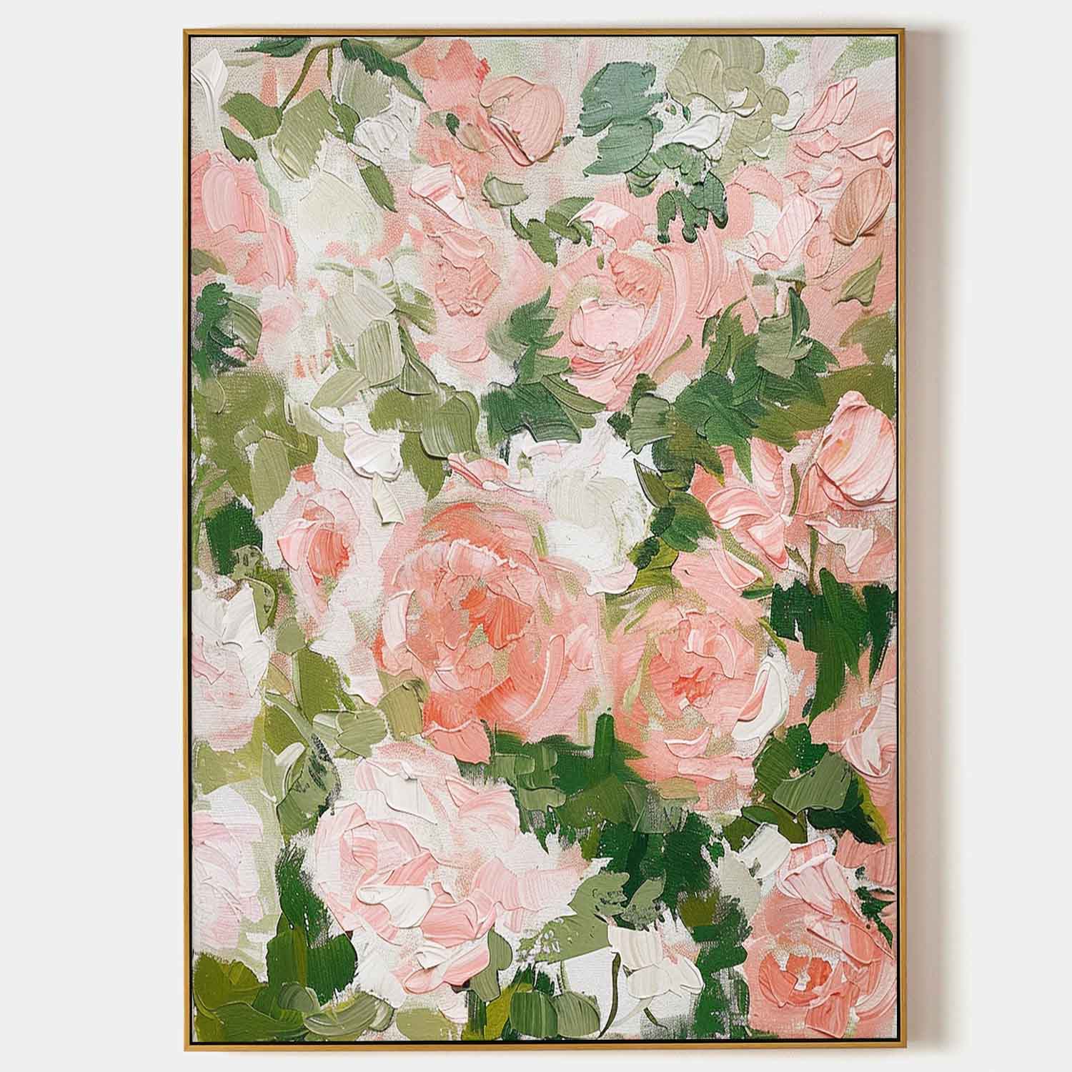 Large Contemporary Flowers Texture Oil Painting for Sale Flowers Abstract Canvas Wall Art Decor