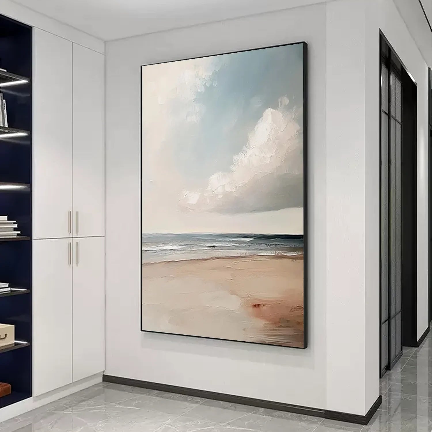 Ocean And Sky Abstract Canvas Art #OS 275