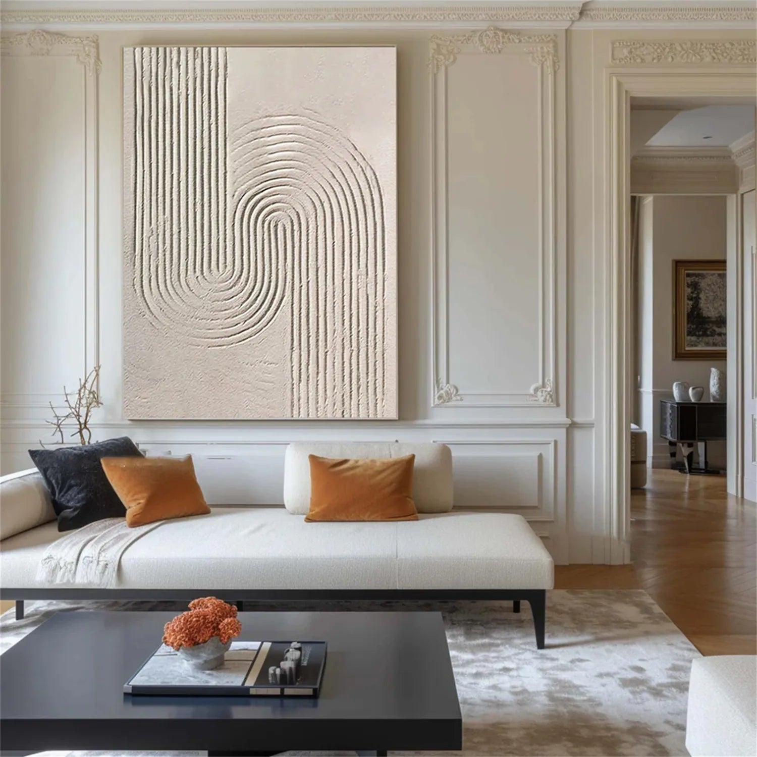 Beige & Brown Abstract #BB103