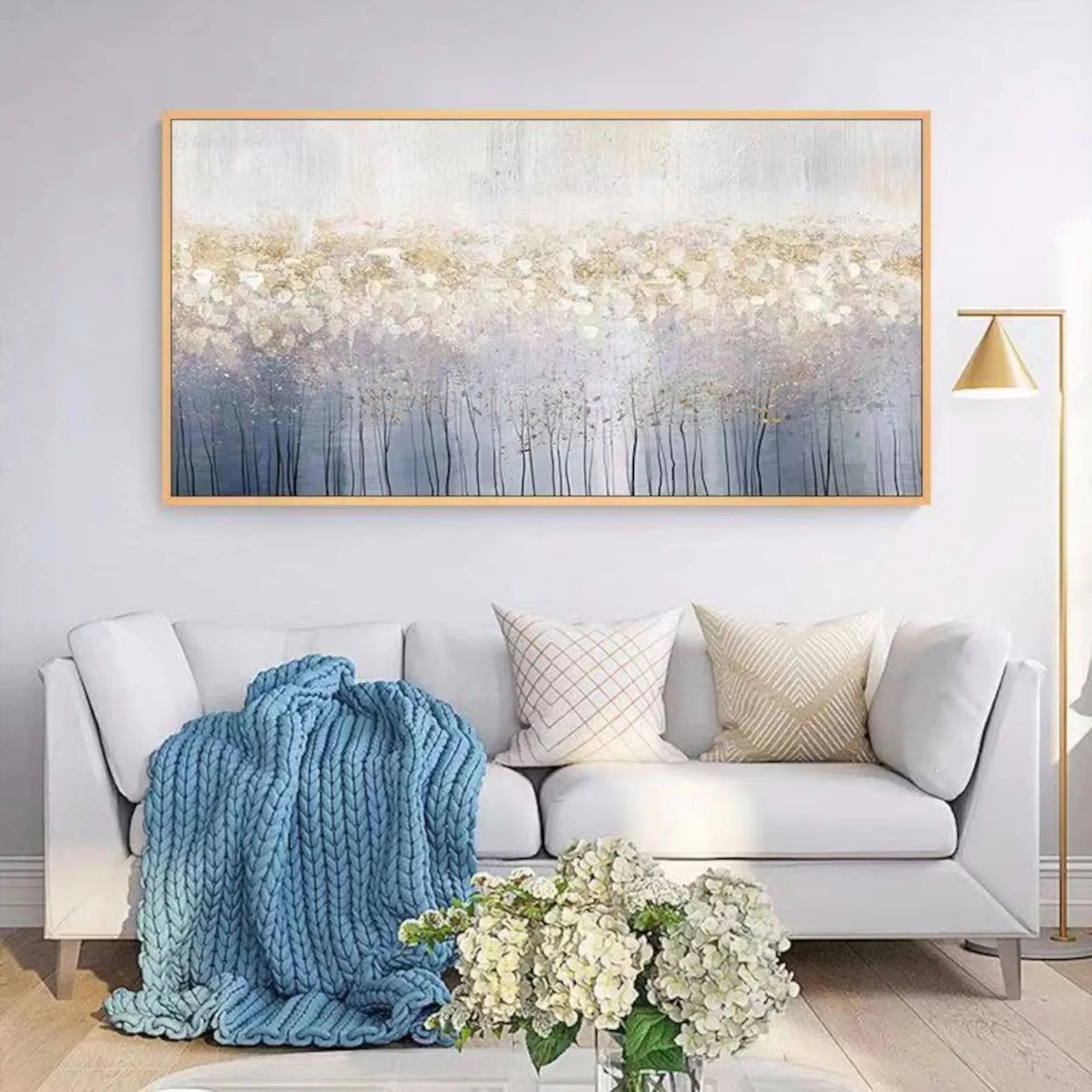 Colorful Flower & Tree Abstract Textured Wall Art #ML028