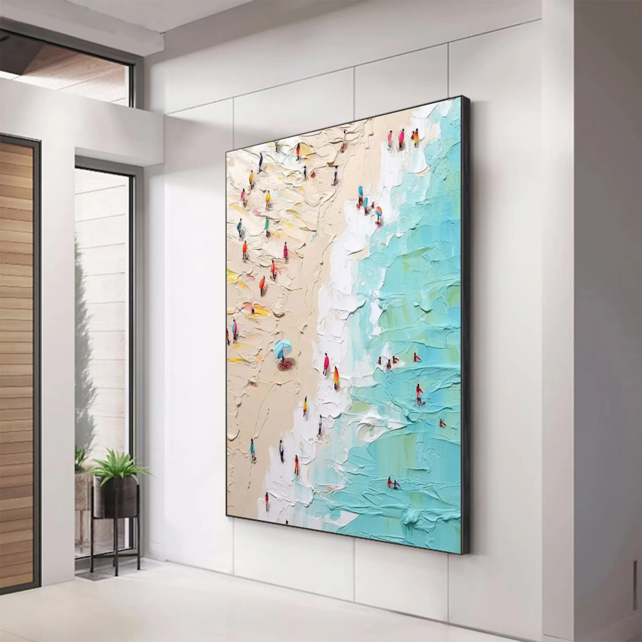 Seascape and Snowy Peak Painting #SP025