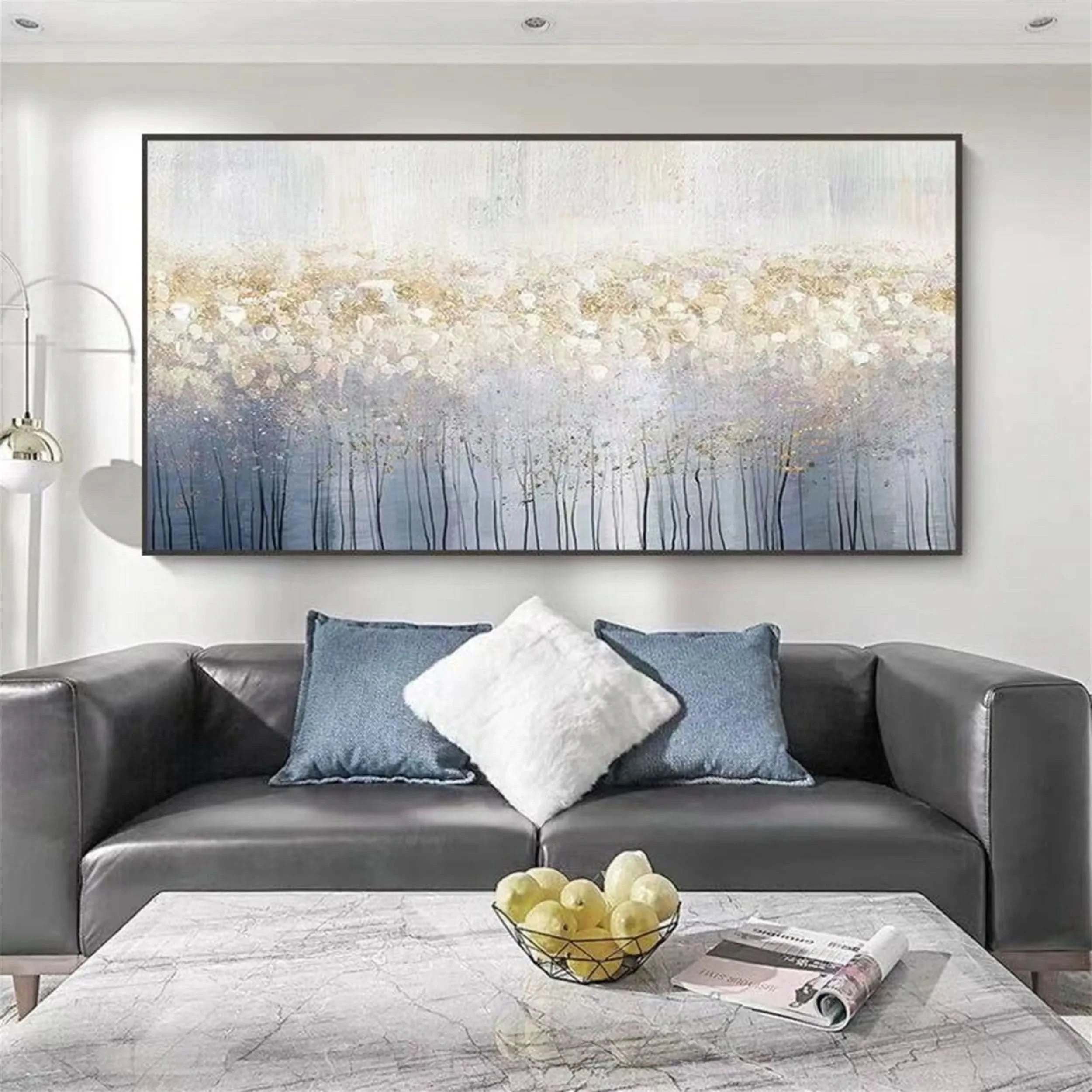 Colorful Flower & Tree Abstract Textured Wall Art #ML028