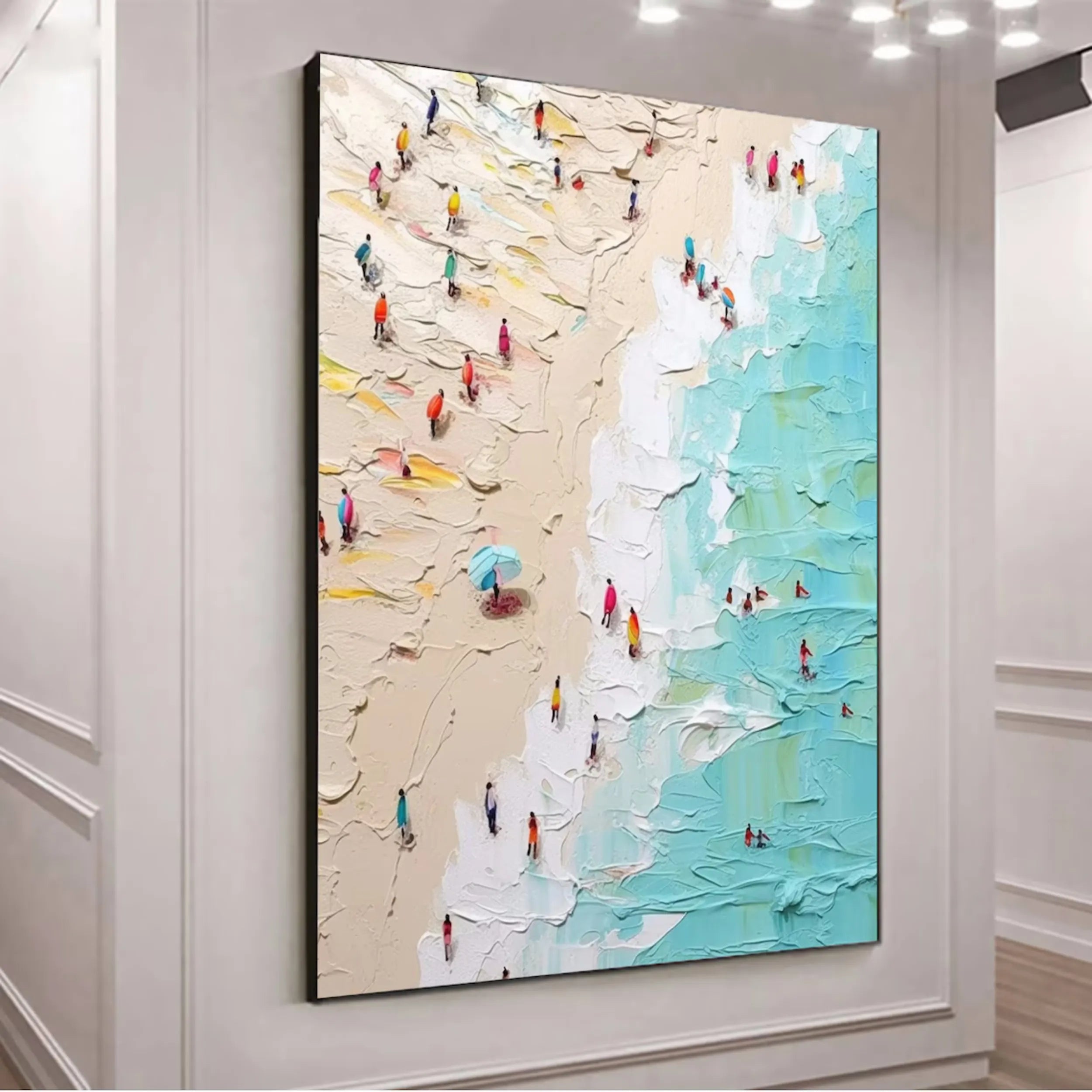 Seascape and Snowy Peak Painting #SP025