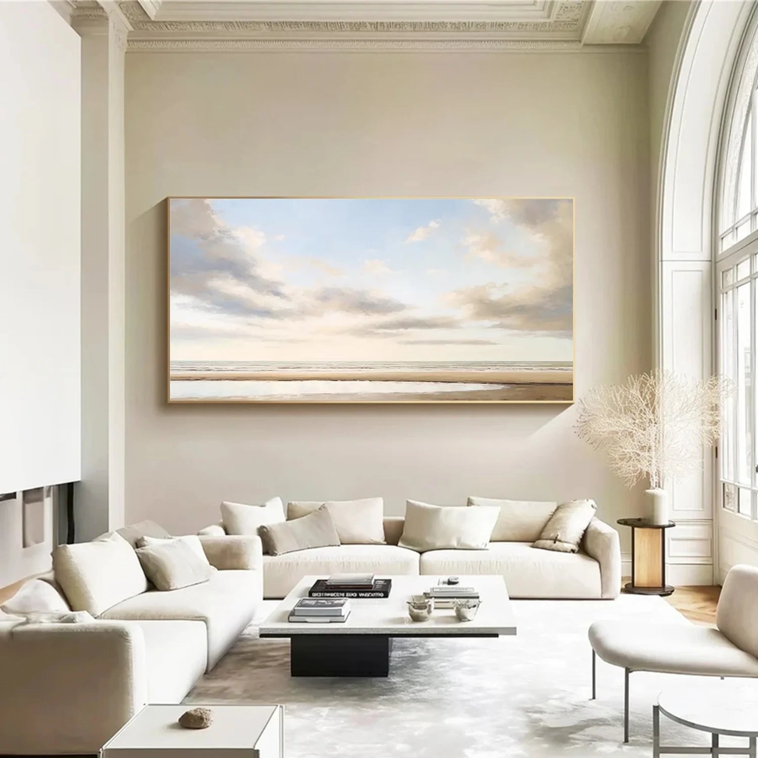 Ocean And Sky Abstract Canvas Art #OS 281