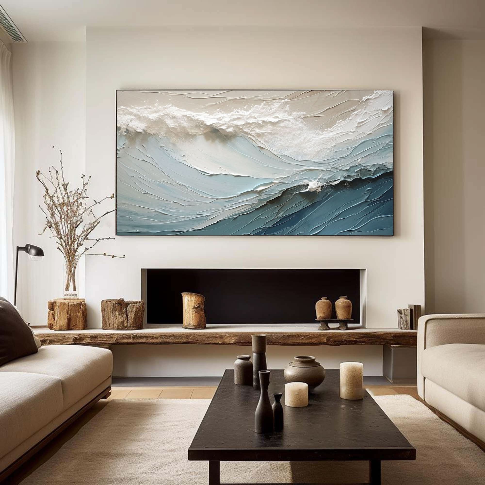 Blue & Green Abstract Painting #CXA 017