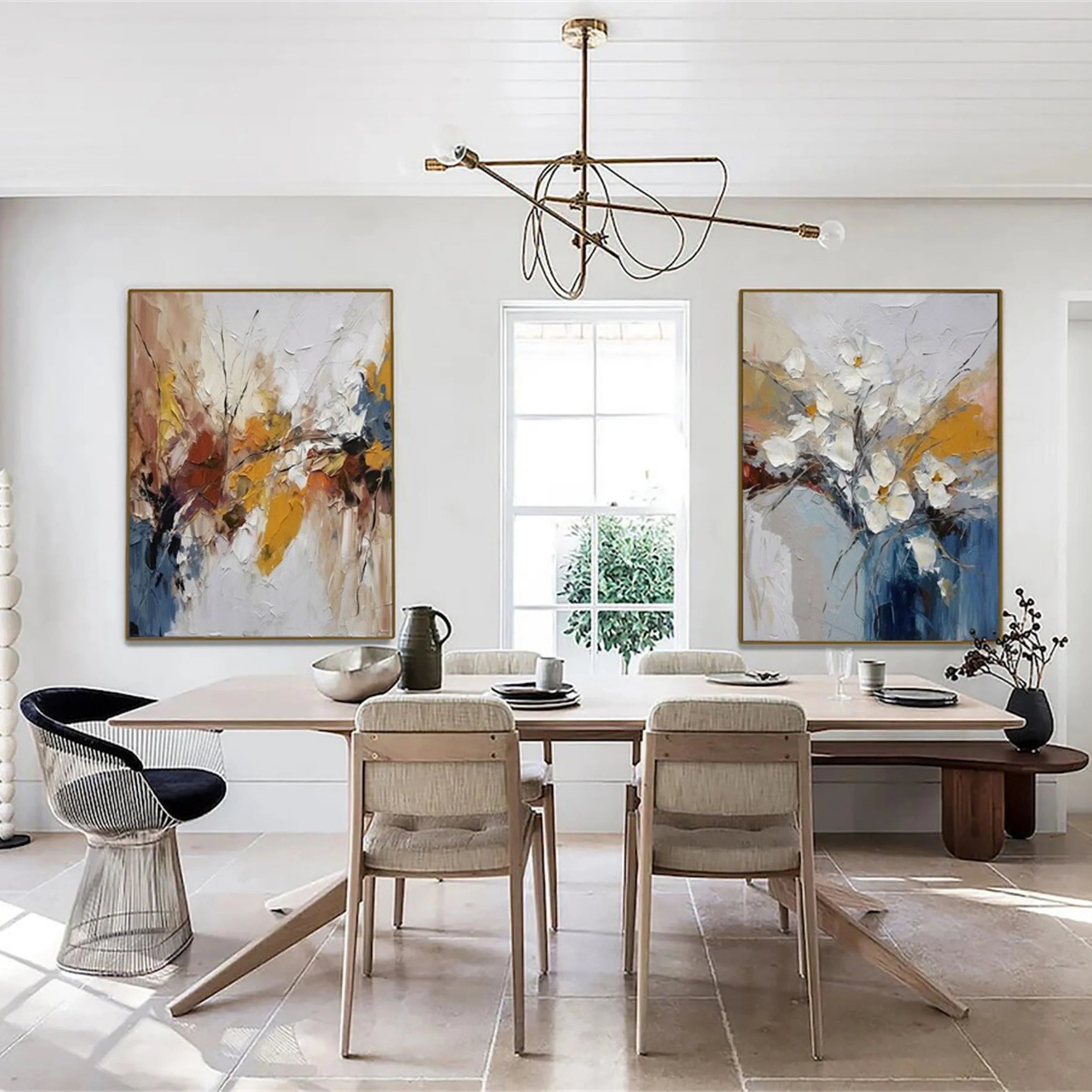 Flower And Tree Painting Set of 2 #FT 040