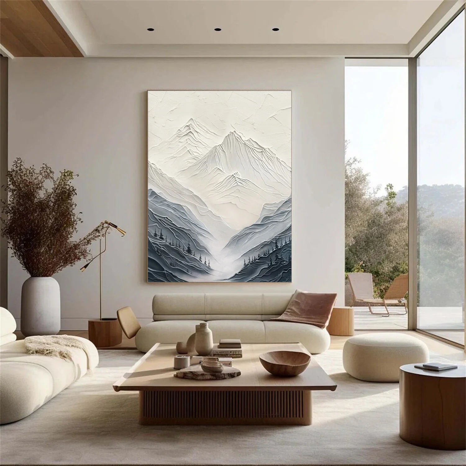 Minimalistic Mountain Textured Art #MM222
