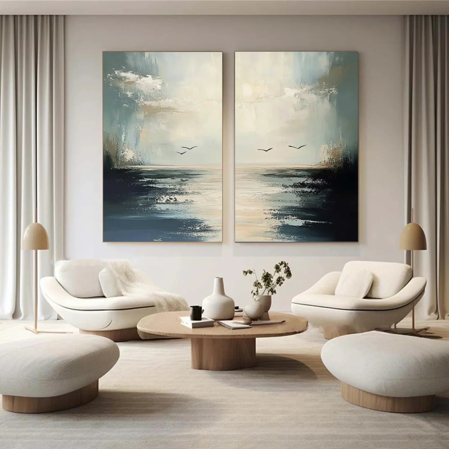 Sea & Sky Abstract Wall Art #MS129