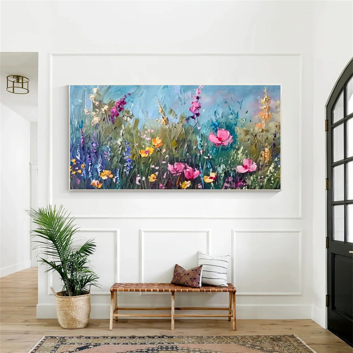 Colorful Flower Abstract Textured Wall Art #ML064