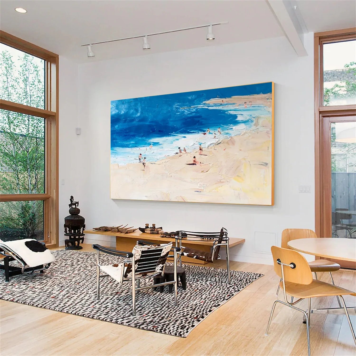 Seascape and Snowy Peak Painting #SP058