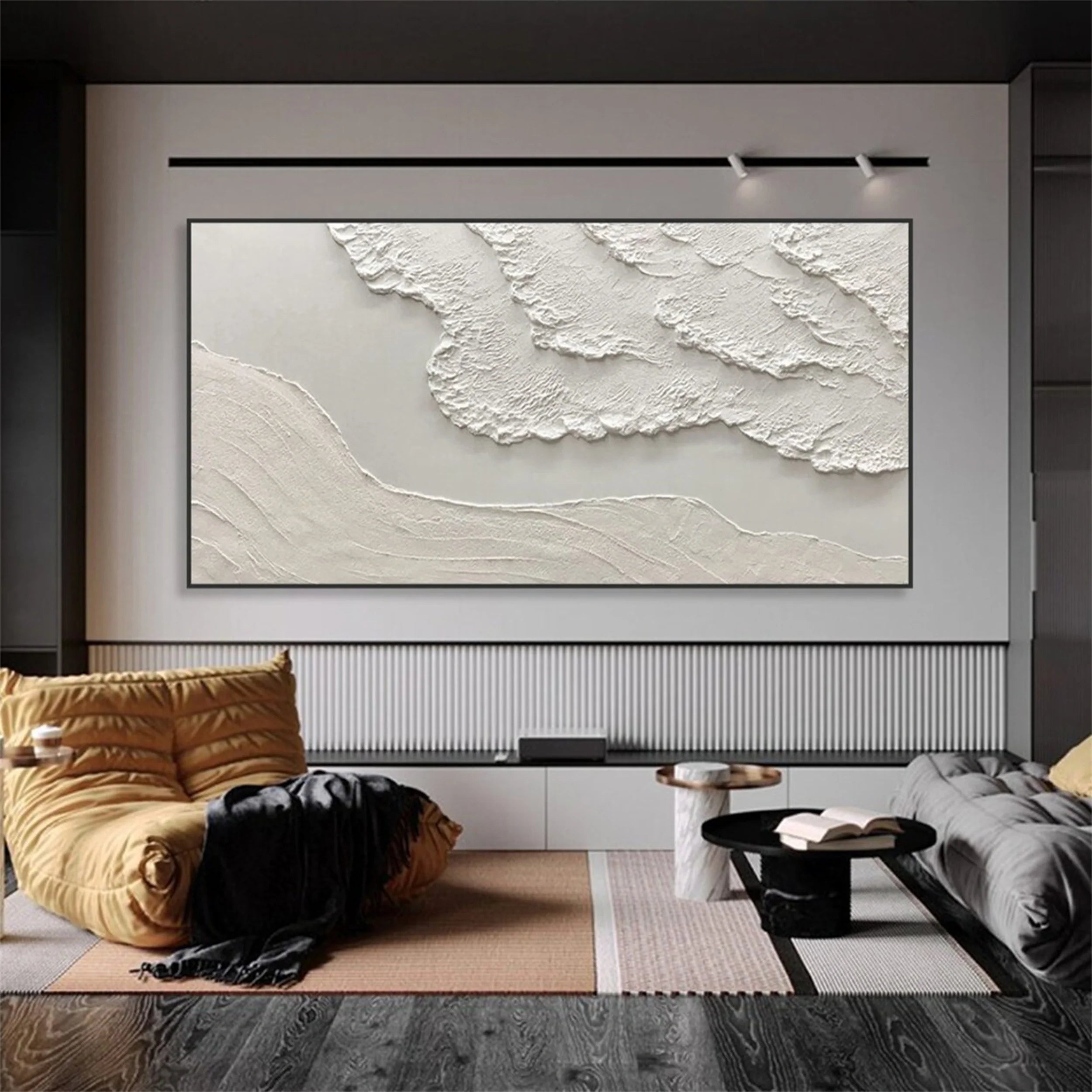 Beige Minimalist Textured Wall Art #MM103