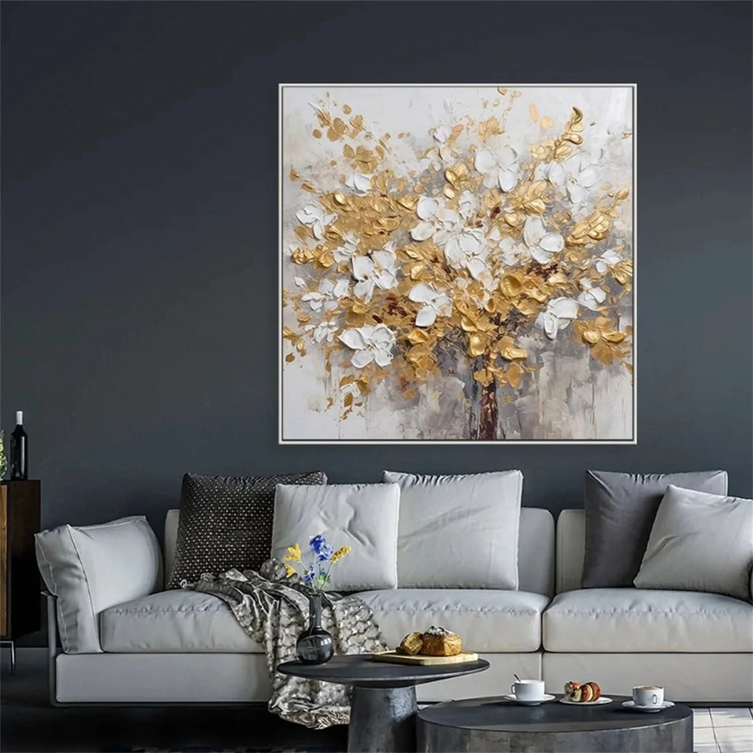 Colorful Flower & Tree Abstract Wall Art#ML046