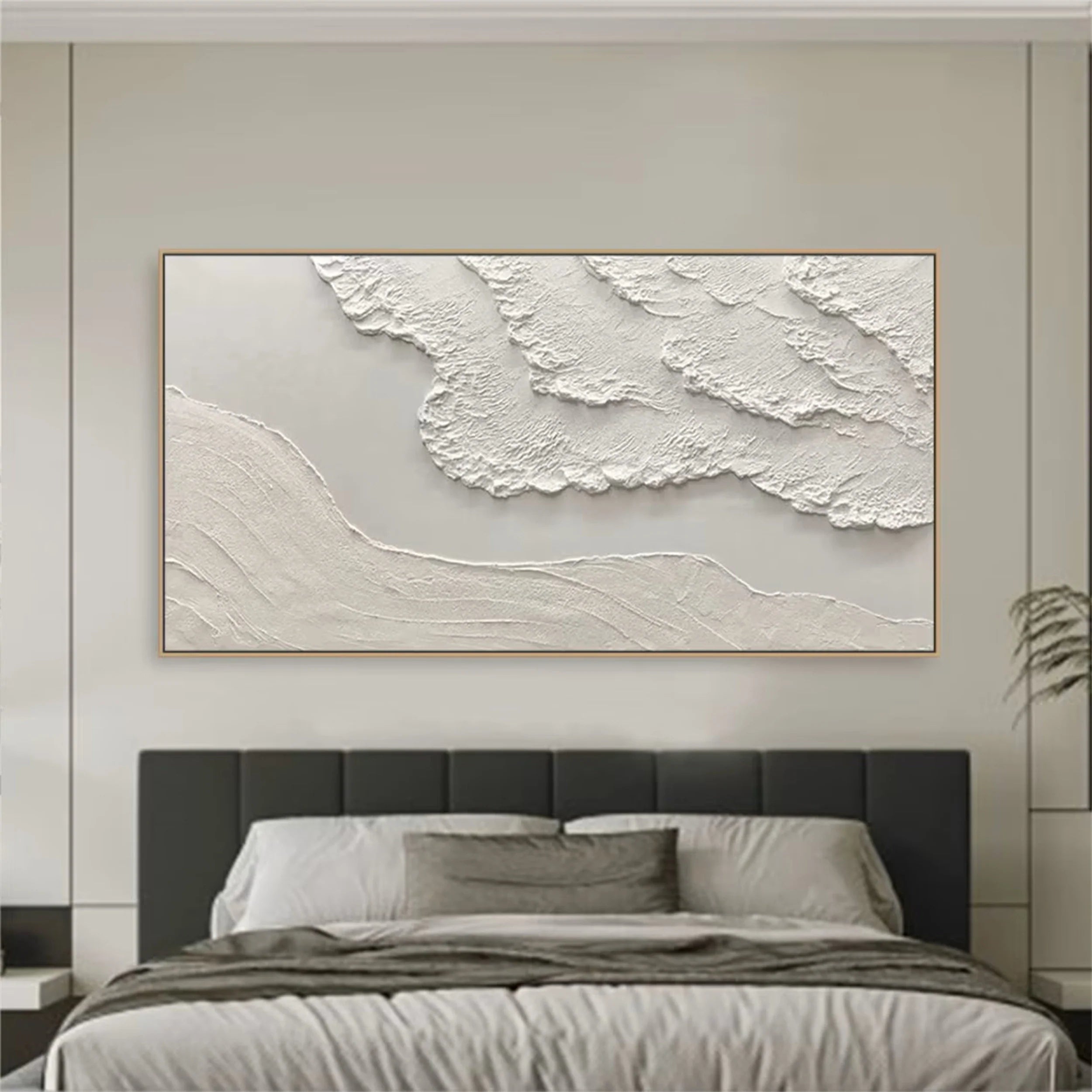Beige Minimalist Textured Wall Art #MM103