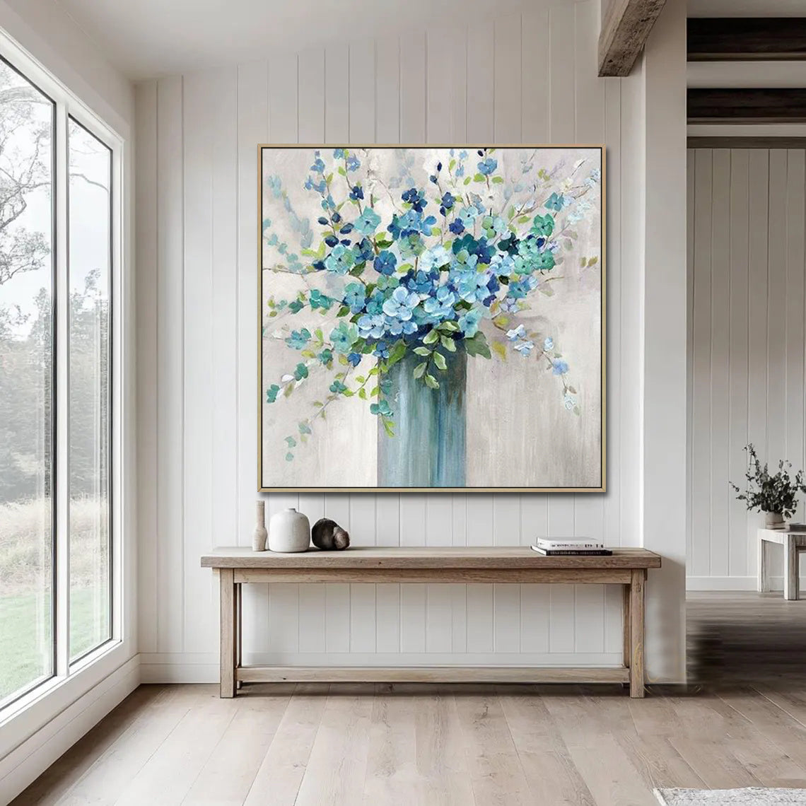 Flower & Vase Abstract Textured Wall Art #ML042