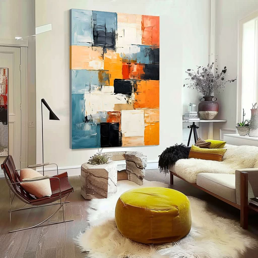 Abstract Colorful Painting "Couleurs du Temps" - nukeart