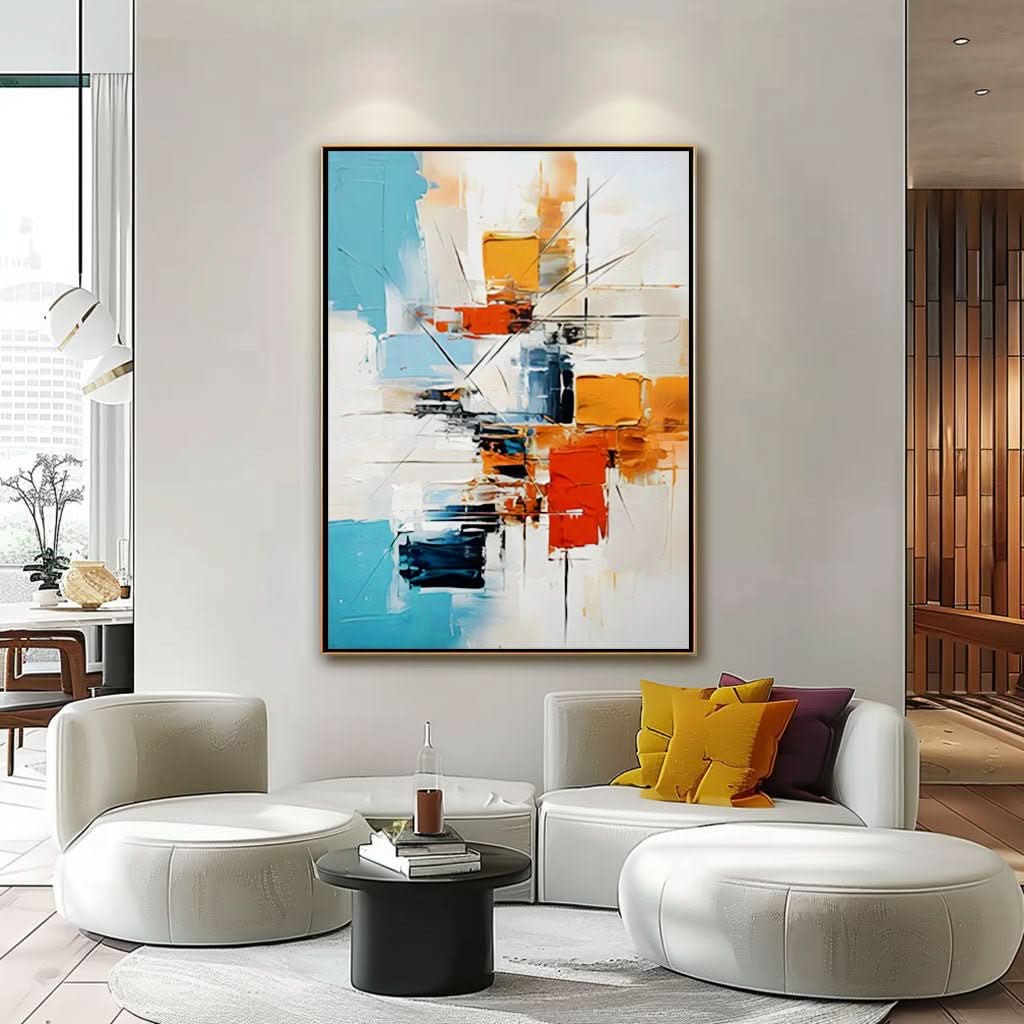 Abstract Colorful Painting "Éclats de Verre" - nukeart