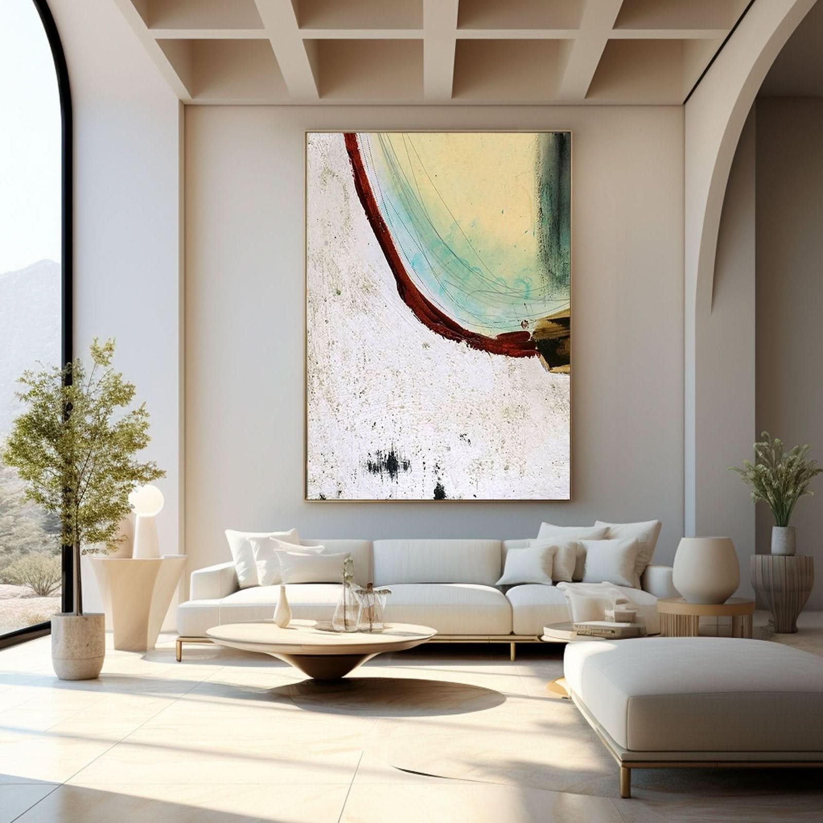 Abstract Painting "Crescent Echo" - nukeart