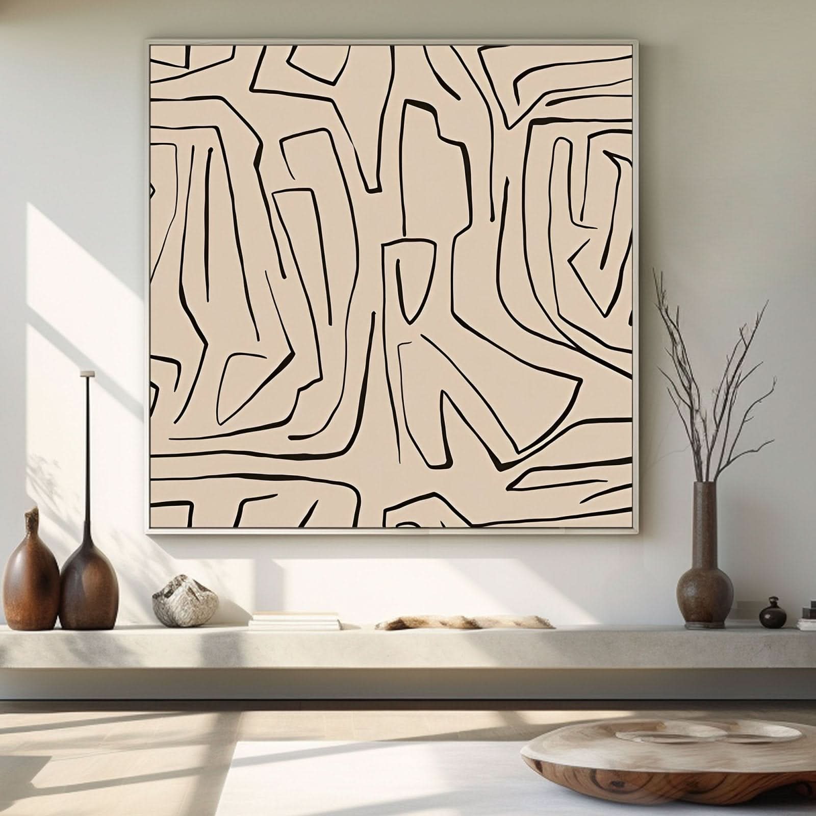 Abstract Painting "Silent Contrast" - nukeart