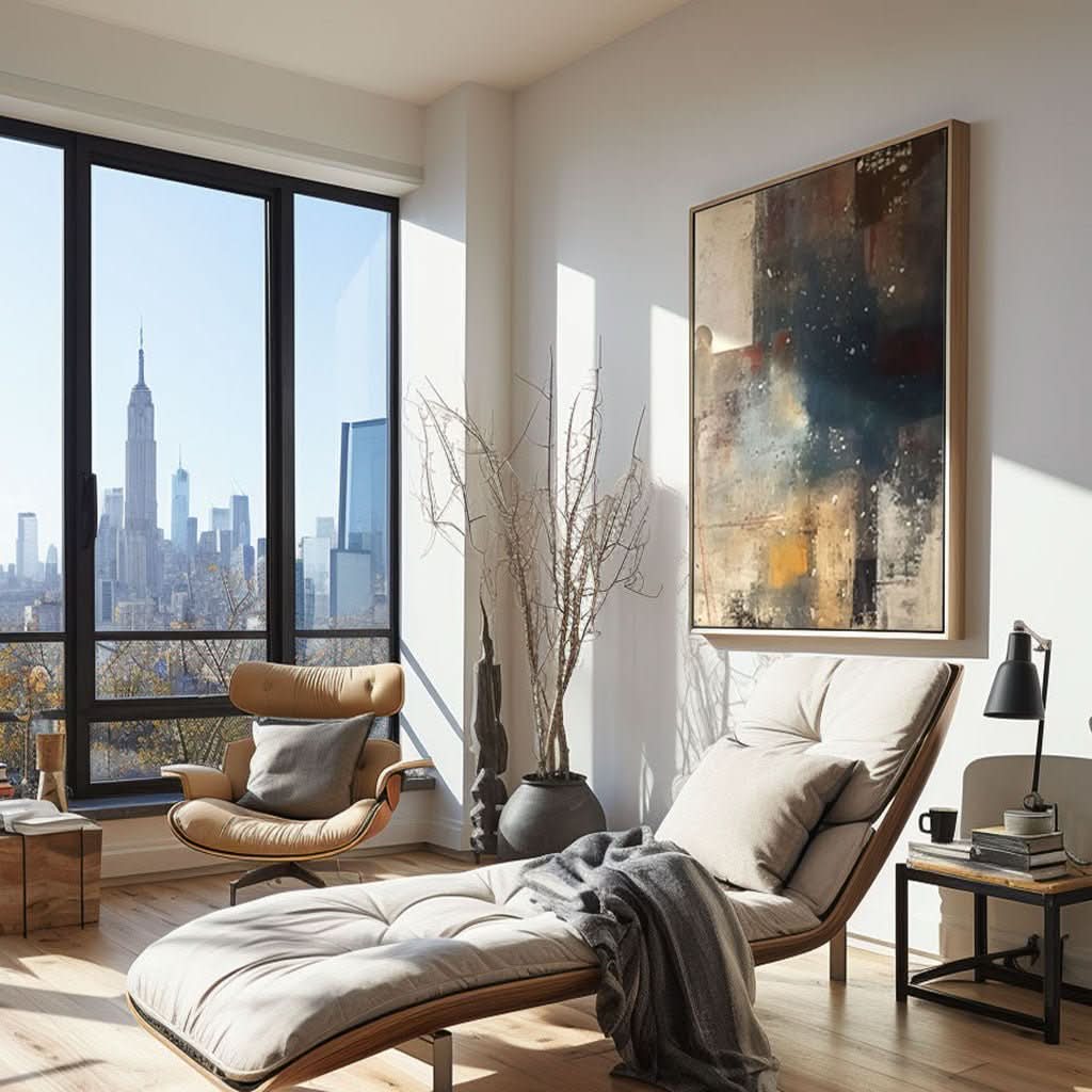 Abstract Painting "Silent Geometry" - nukeart