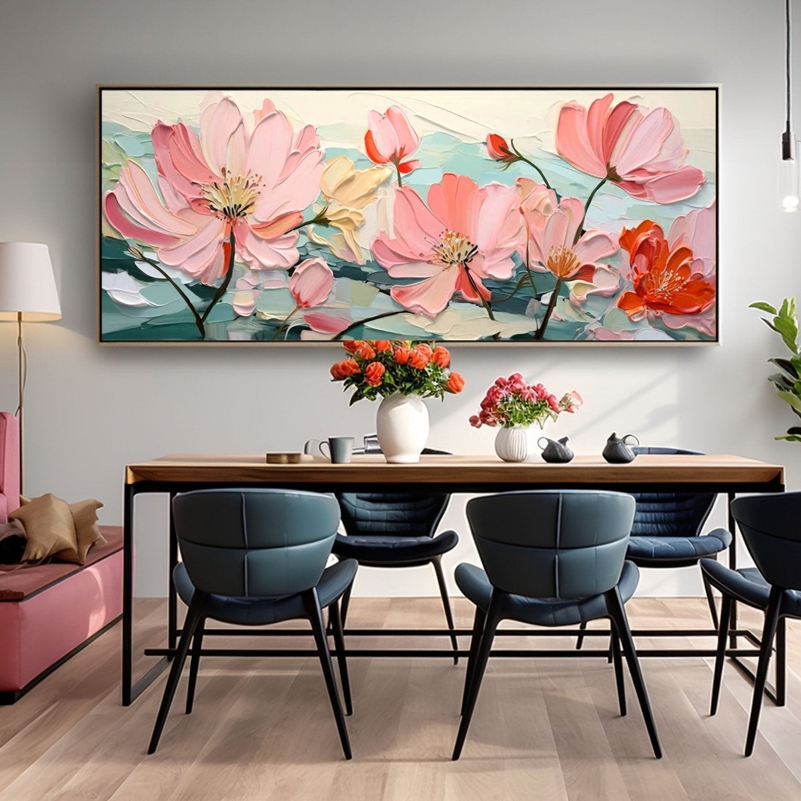 Abstract Plaster Painting "Petals of Peace" - MasterGallery