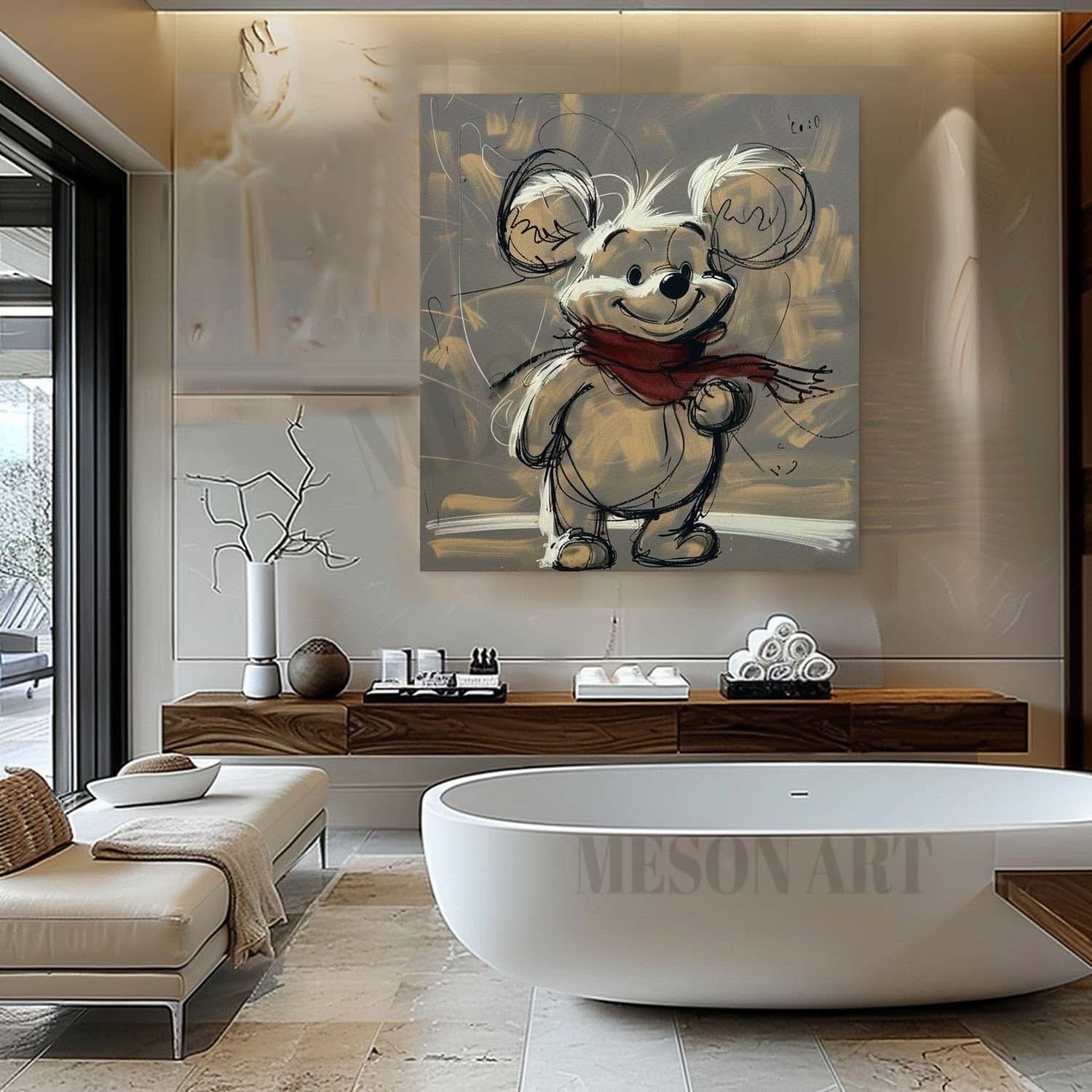 Winnie the Pooh Portrait Art for Sale Winnie the Pooh Canvas Wall Art Winnie the Pooh Paintings