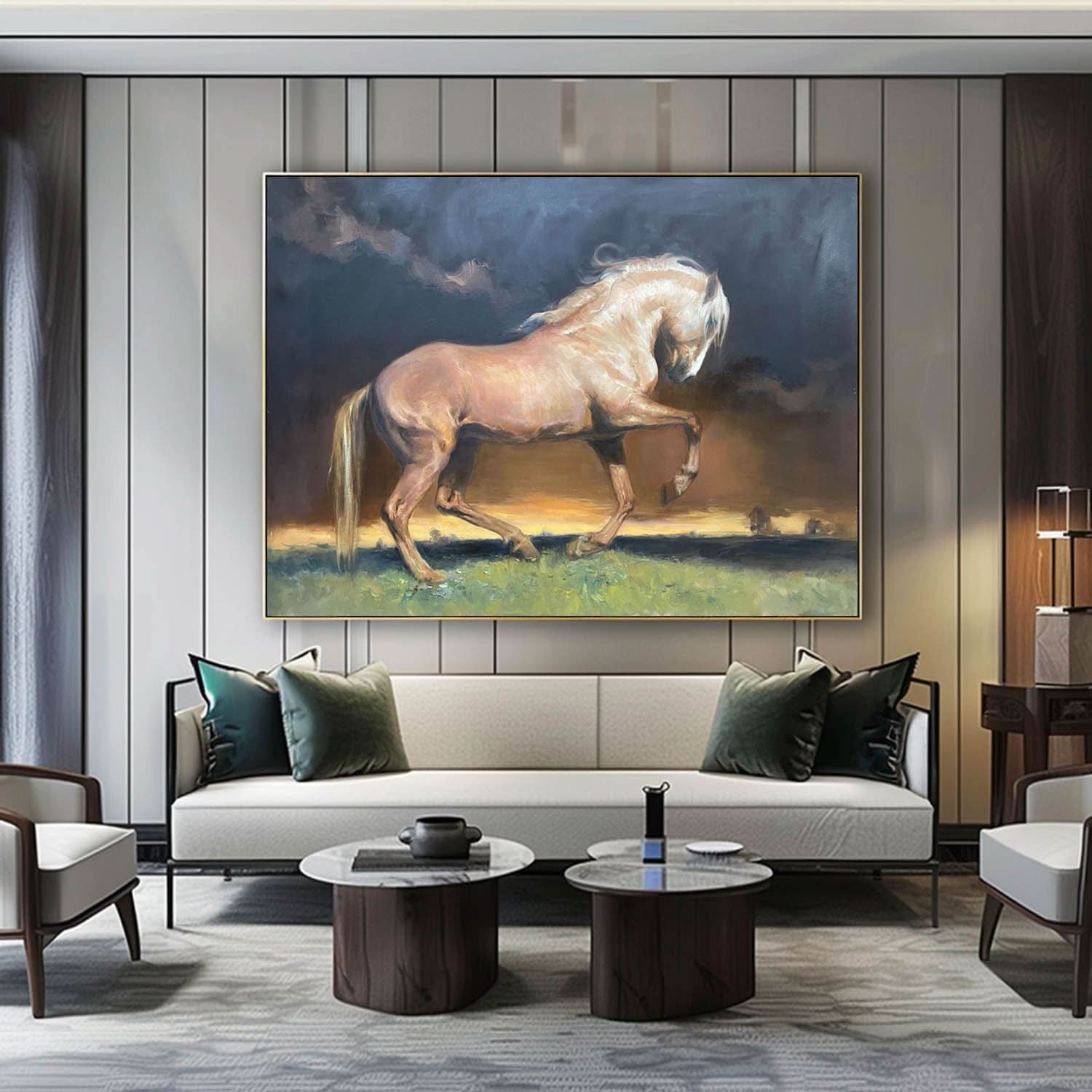 Brown Horse Oil Painting Hyperrealistic Brown Horse Art Realistic Horse Wall Art Brown Canvas Art