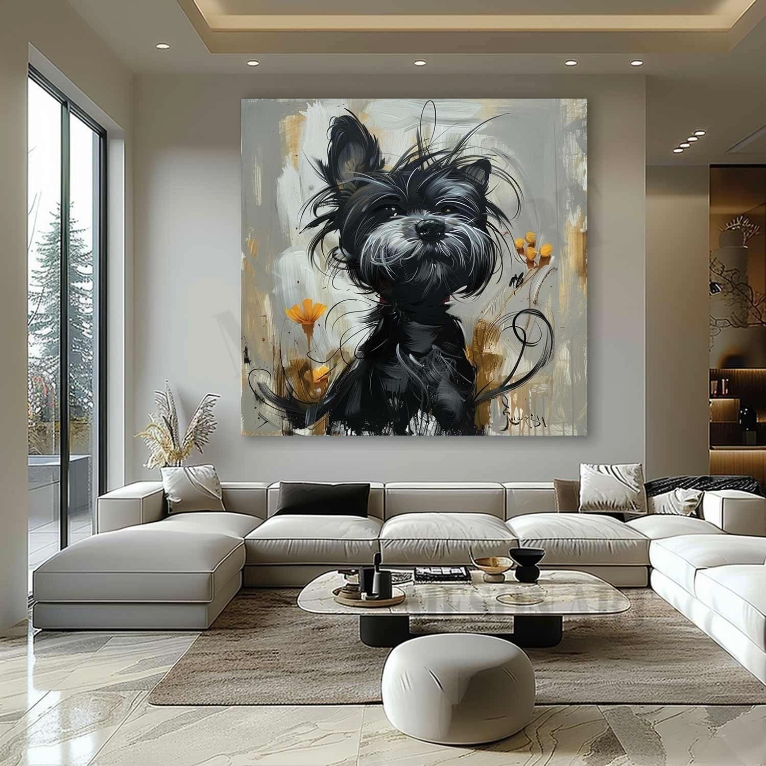 Schnauzer Portrait Art for Sale Schnauzer Portrait Canvas Wall Art Schnauzer Portrait Painting