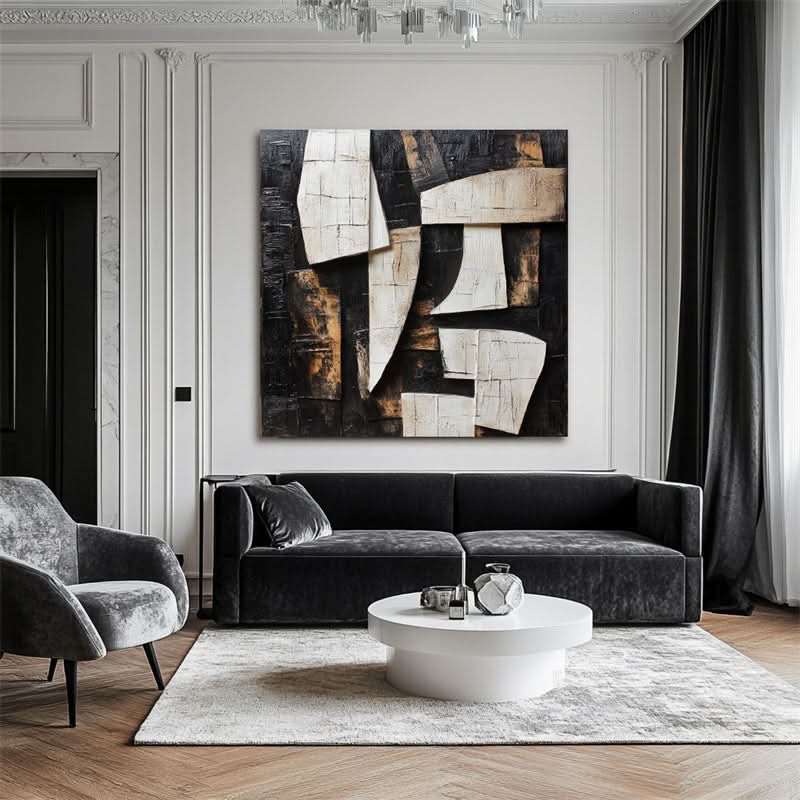 Vagues abstraites texturées dans des tons neutres-wp240768