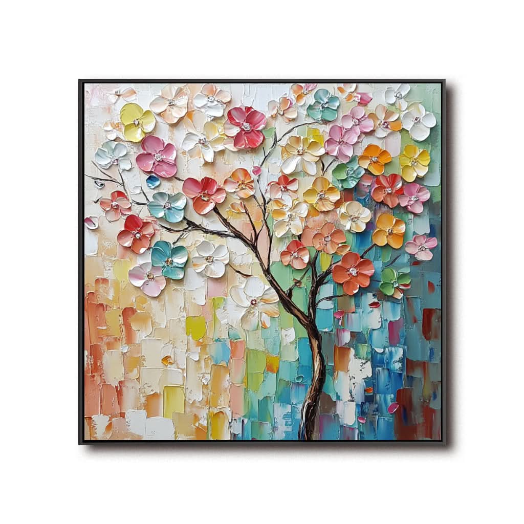 Peinture d'arbre en fleurs vibrantes-wp241808