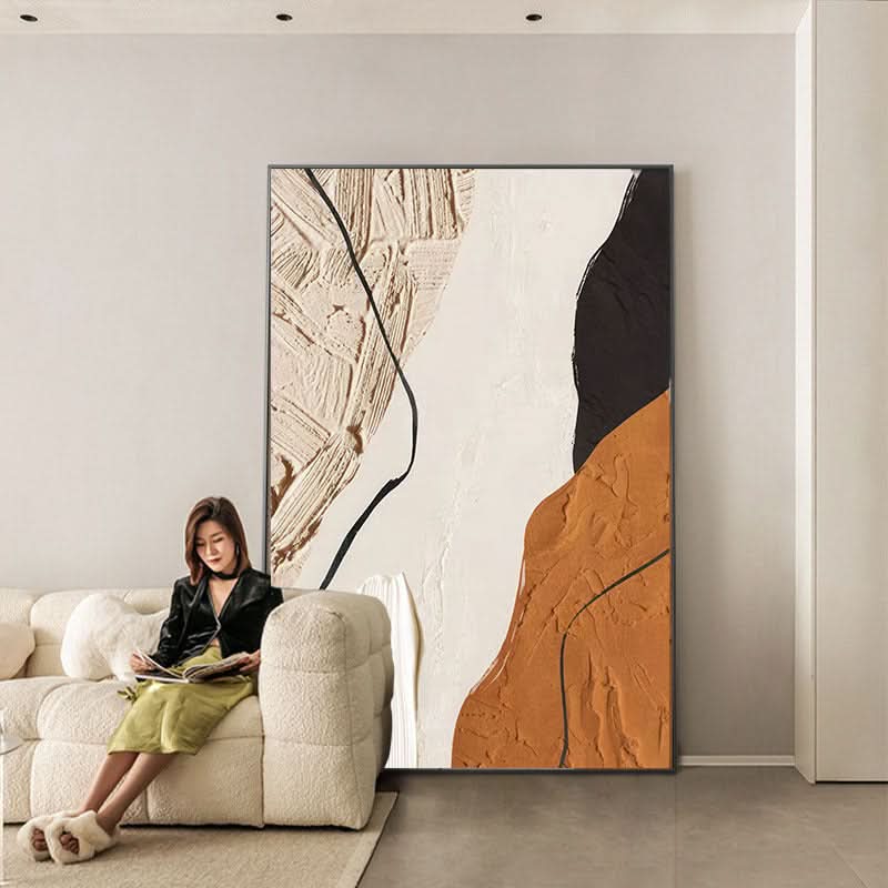 Wabi Sabi Wandkunst - Irdische Harmonie #Iris002