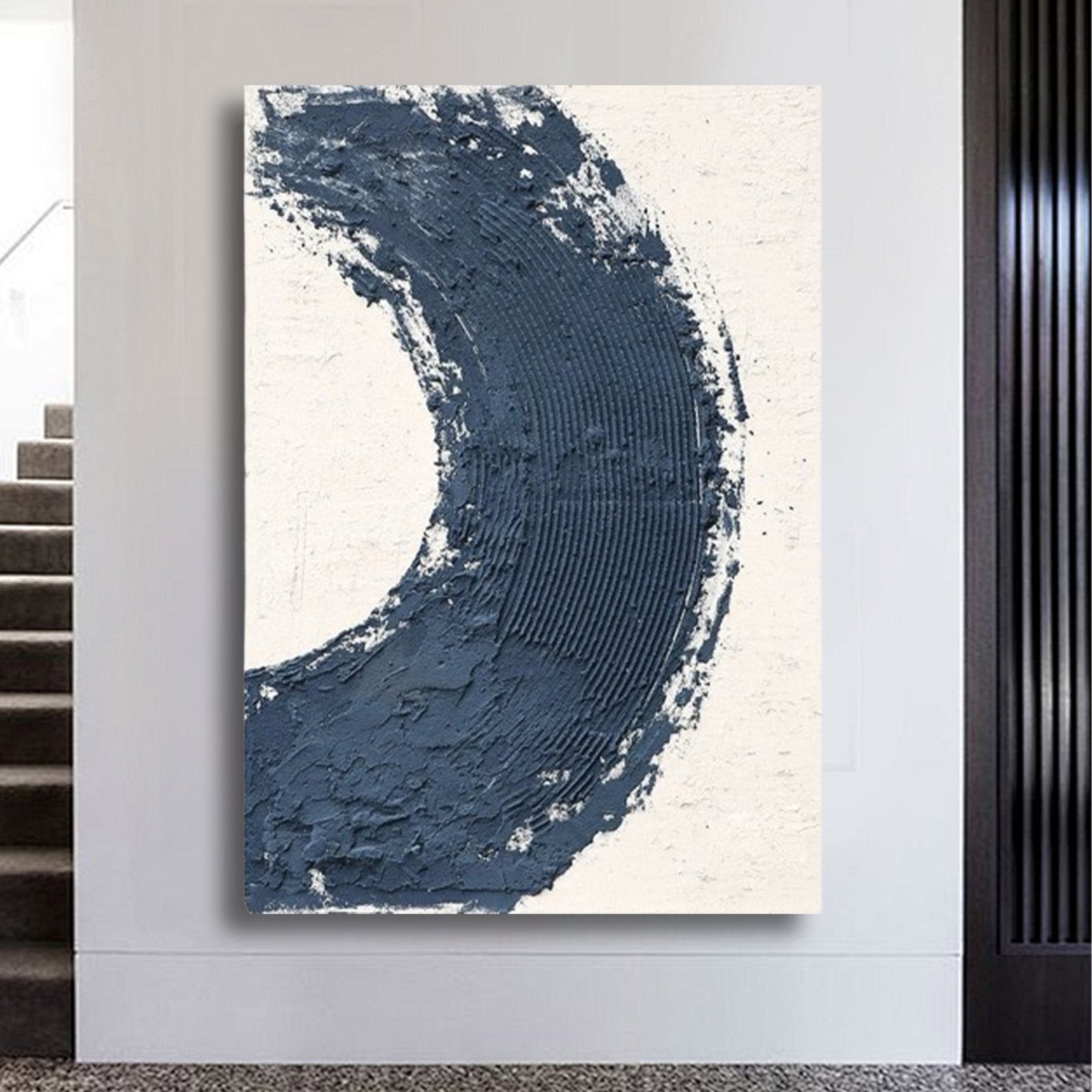 Minimalist Textured Painting "Abyss" - MasterGallery