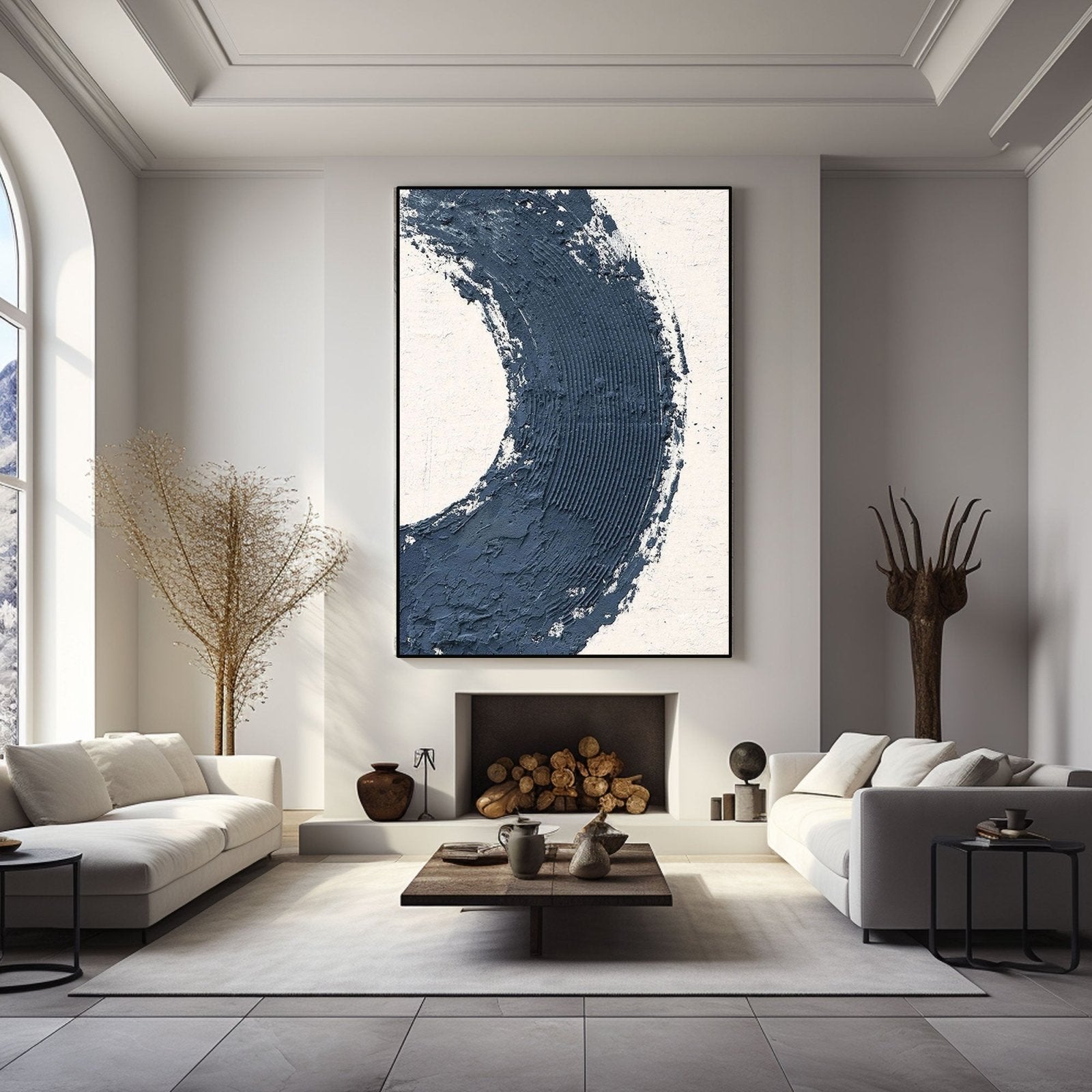 Minimalist Textured Painting "Abyss" - MasterGallery