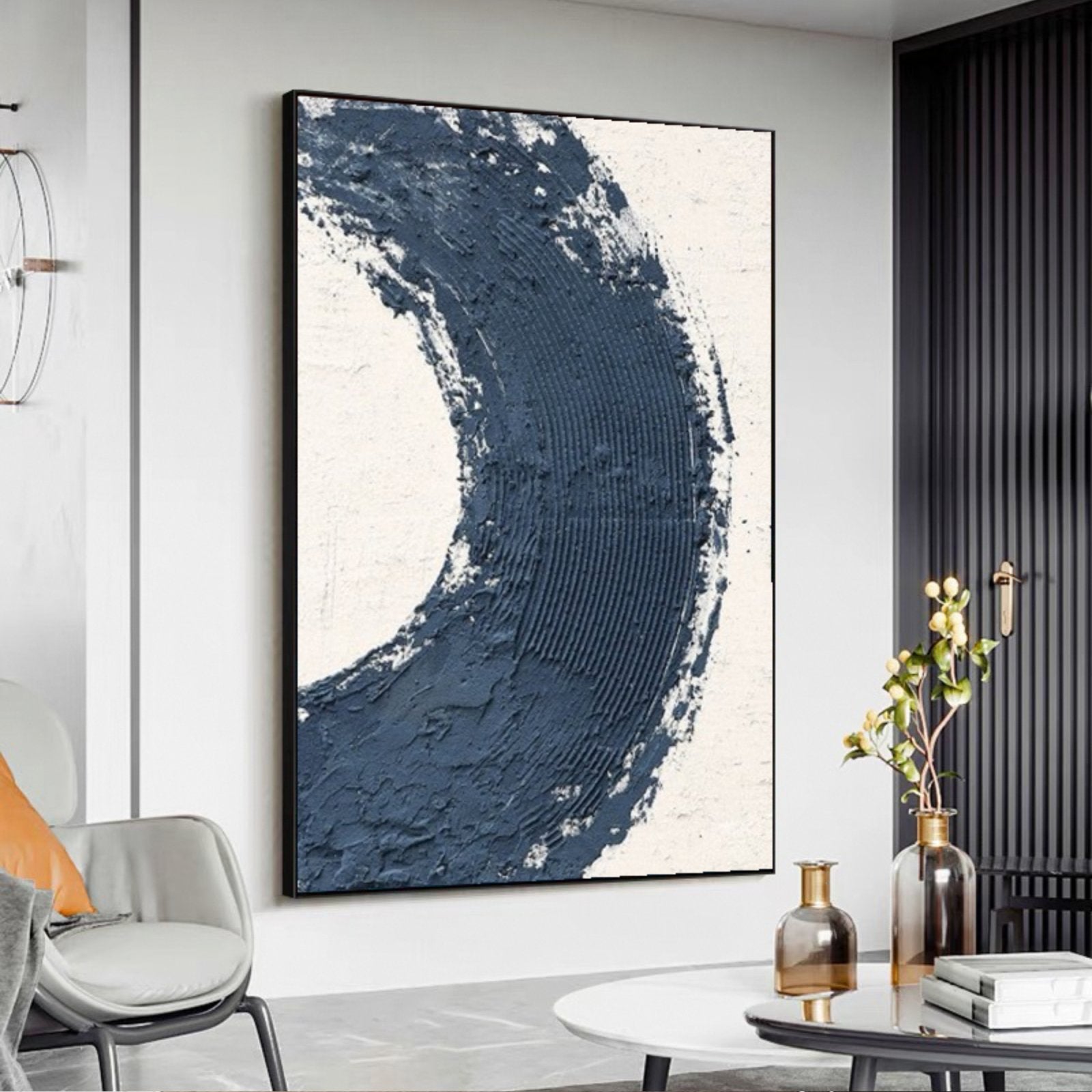 Minimalist Textured Painting "Abyss" - MasterGallery