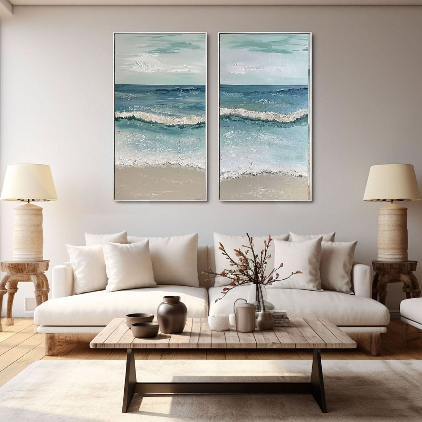 Plaster Painting "Ocean's Serenity" - nukeart