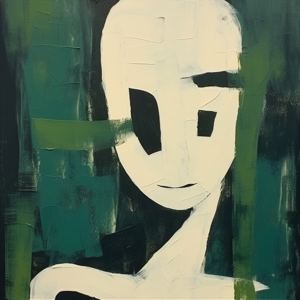 Green Abstract Art On Canvas Green Minimalist Abstract Oil Painting Wabi Sabi Art Wall Decoration