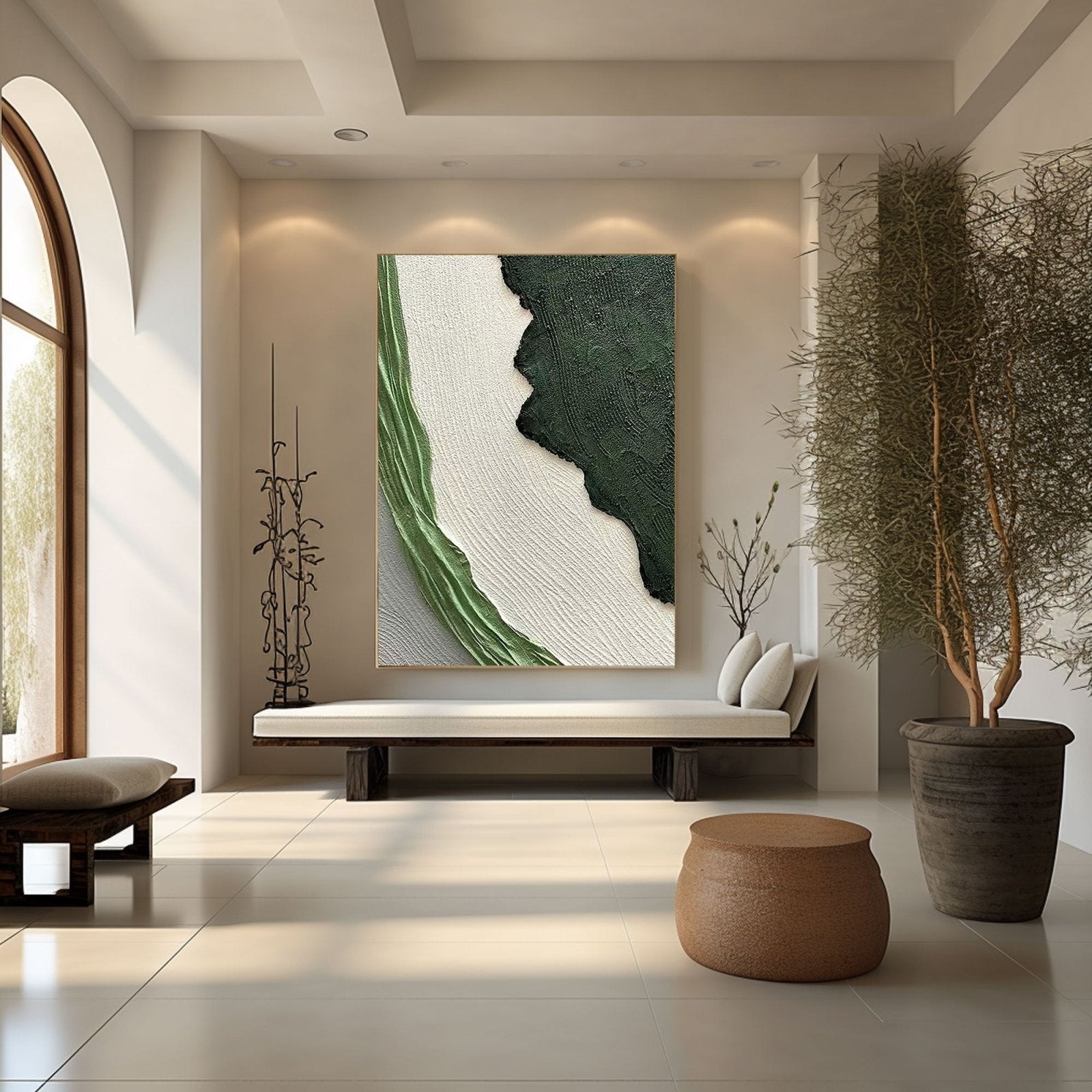 Textured Painting "Whispers of the Verdant Breeze" - MasterGallery