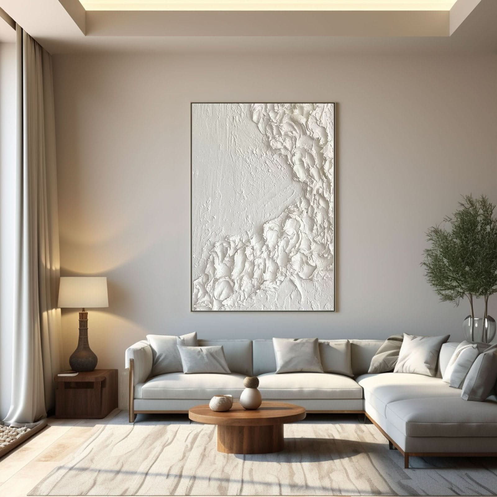 Textured Painting "Winter's Embrace" - nukeart