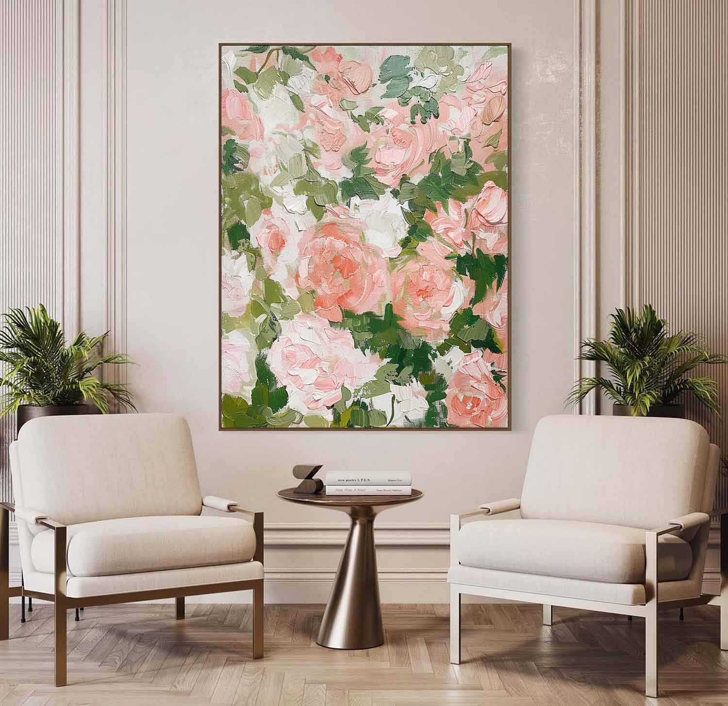 Large Contemporary Flowers Texture Oil Painting for Sale Flowers Abstract Canvas Wall Art Decor