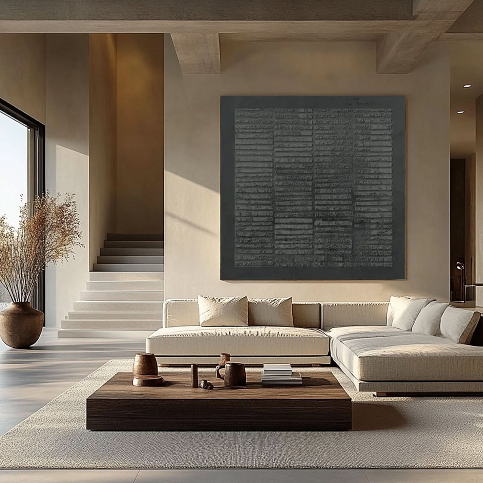 Wabi Sabi Painting "Romain Grisaille” - nukeart