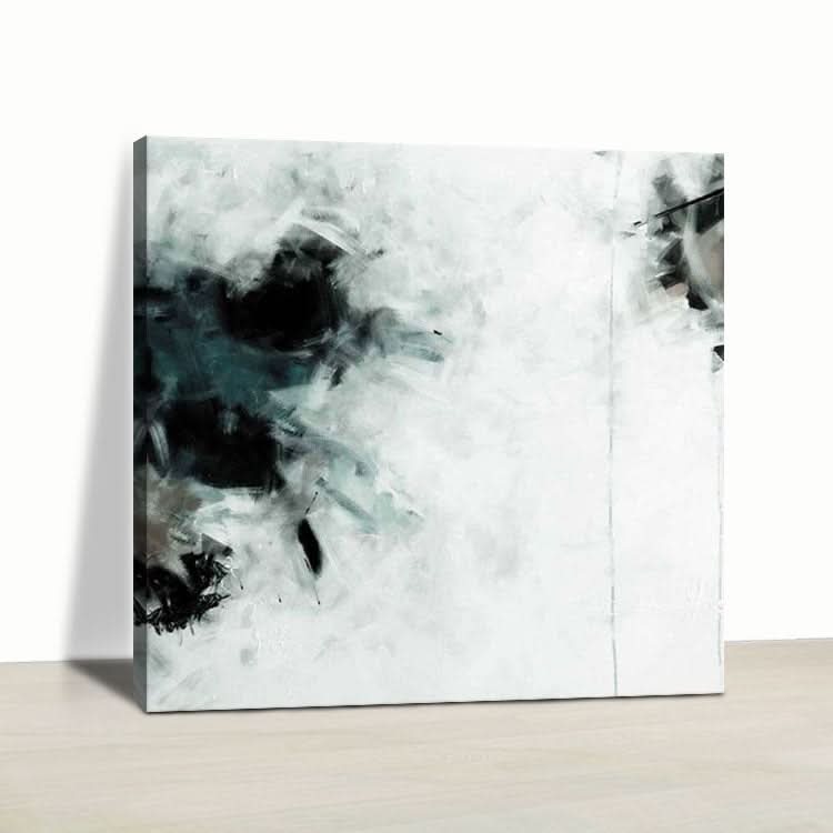 Schwarz-Weiß-Gemälde, Übergroßes Gemälde, Original-Ölgemälde, Zeitgenössisches Gemälde, Wanddekoration, Kunst | Hahn