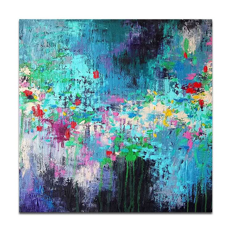 Grandes peintures abstraites rouges Peintures abstraites du désert Peintures abstraites bleues | Fleurs sur la falaise
