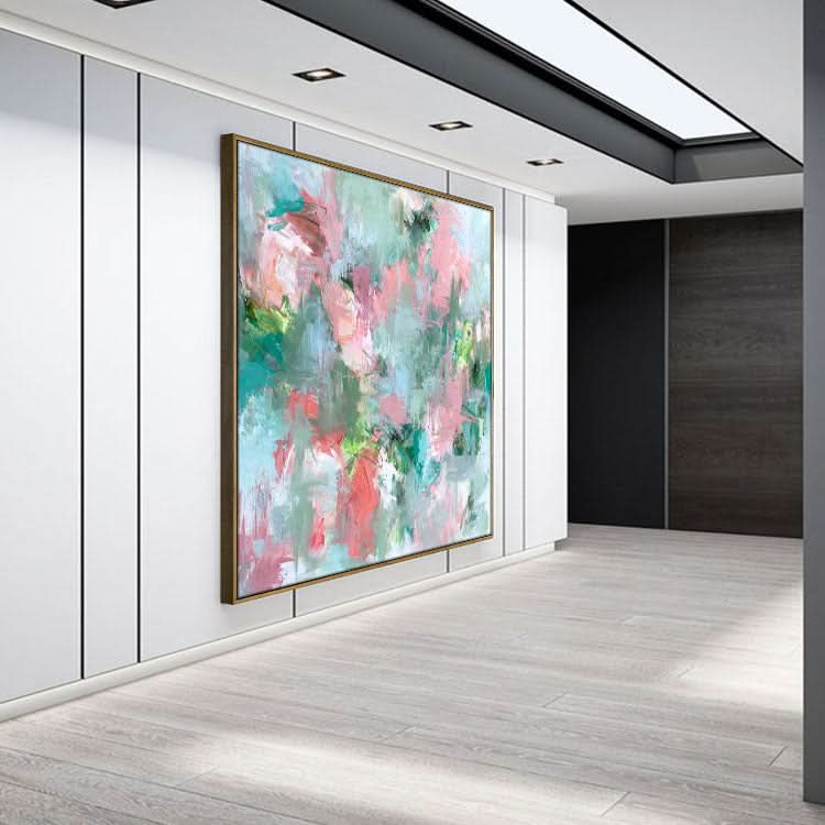 Grandes toiles d'art abstraites, peintures originales, peintures colorées, peintures acryliques contemporaines sur toile | Dispersées et enfuies