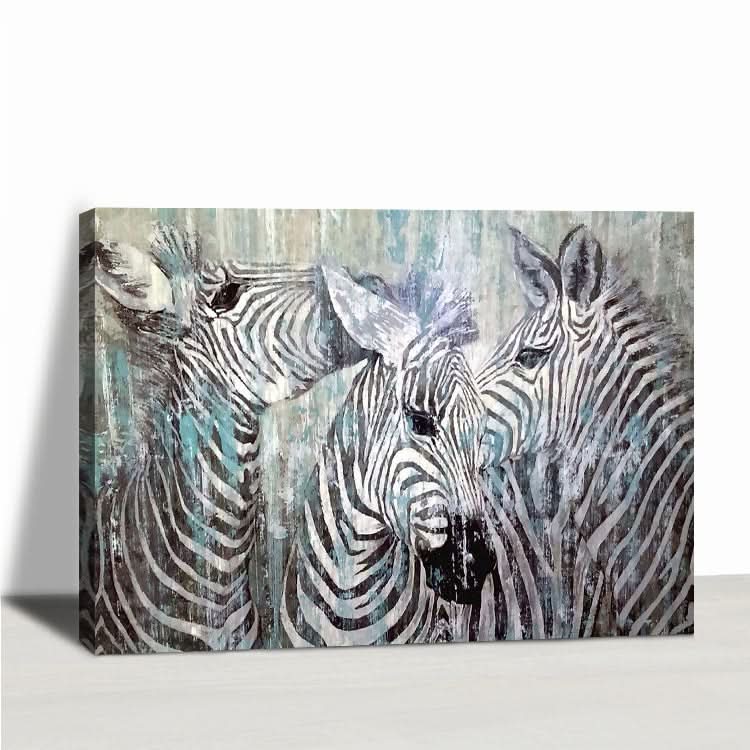 Zebra - Handgemachtes modernes Leinwandgemälde Tier Wandkunst