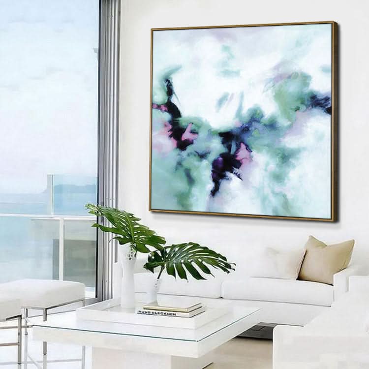 Peinture à l'huile abstraite à grande échelle peinte à la main | Sommet de l'Himalaya