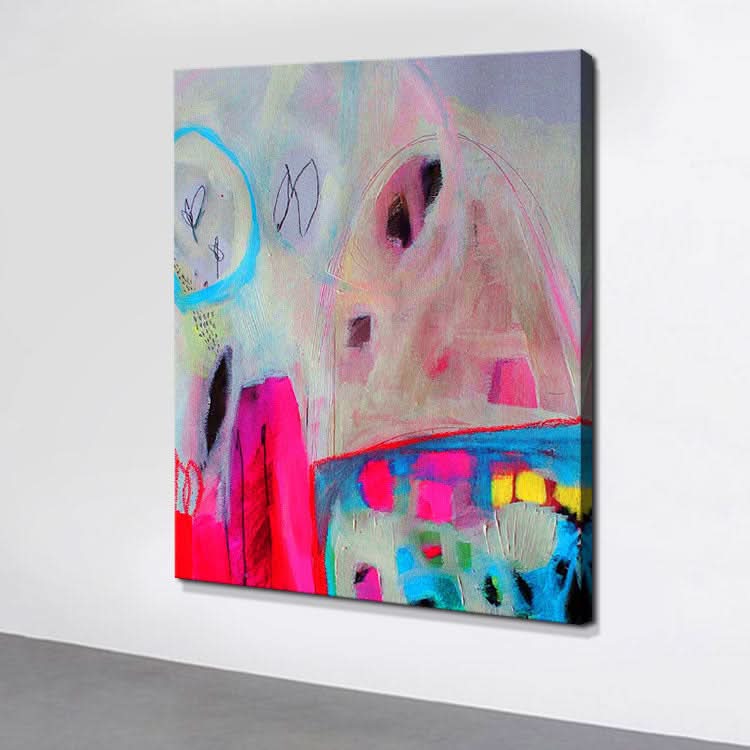 Peinture abstraite extra large, grande œuvre d'art murale, peinture originale, mémoire rose