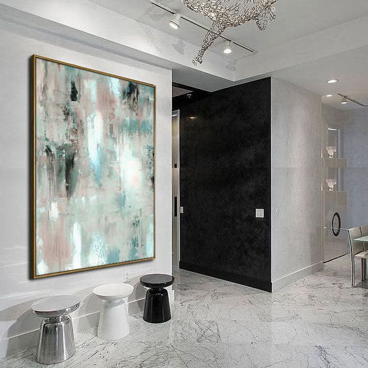 Minimalistische Kunst, einfache abstrakte Malerei – handgefertigtes abstraktes Ölgemälde, minimalistischer Wandkunstdruck, Leinwanddruck